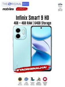 Infinix Smart 9 HD - 4GB RAM - 64GB Storage - PTA Approved - 12 Months Warranty - Green - The Original Bro Mobiles - TOB35